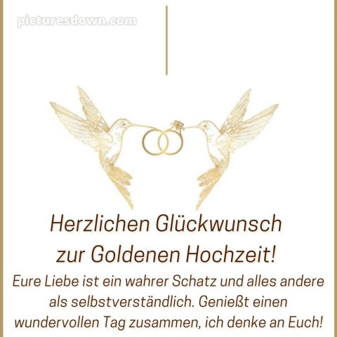 Goldene hochzeit glückwünsche kurz bild Vögel kostenlos
