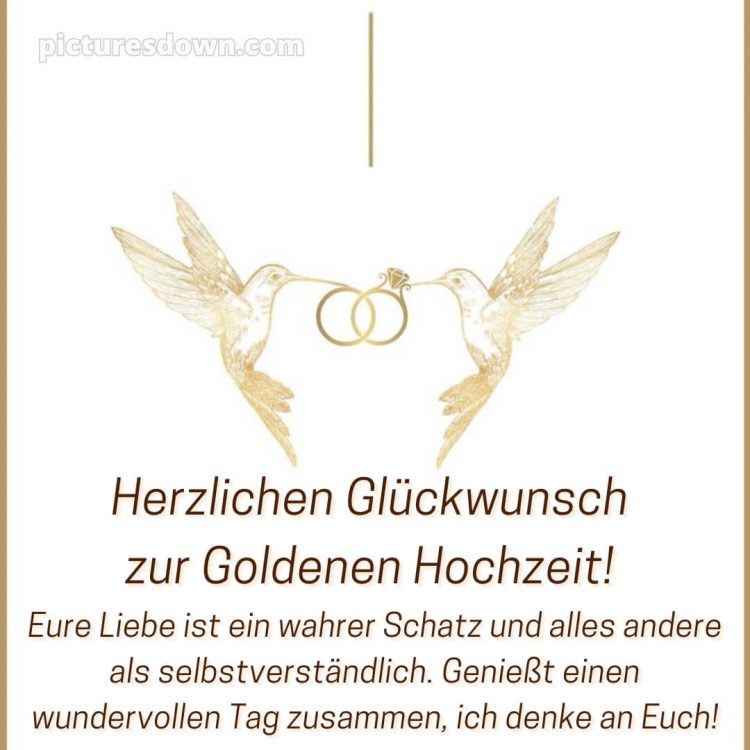 Goldene hochzeit glückwünsche kurz bild Vögel kostenlos