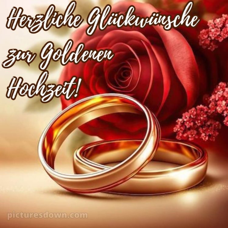 Goldene hochzeit glückwünsche kurz bild Goldringe kostenlos