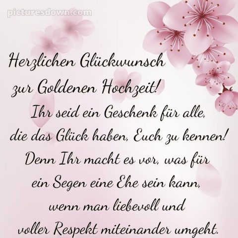 Goldene hochzeit glückwünsche kurz bild rosa Blumen kostenlos