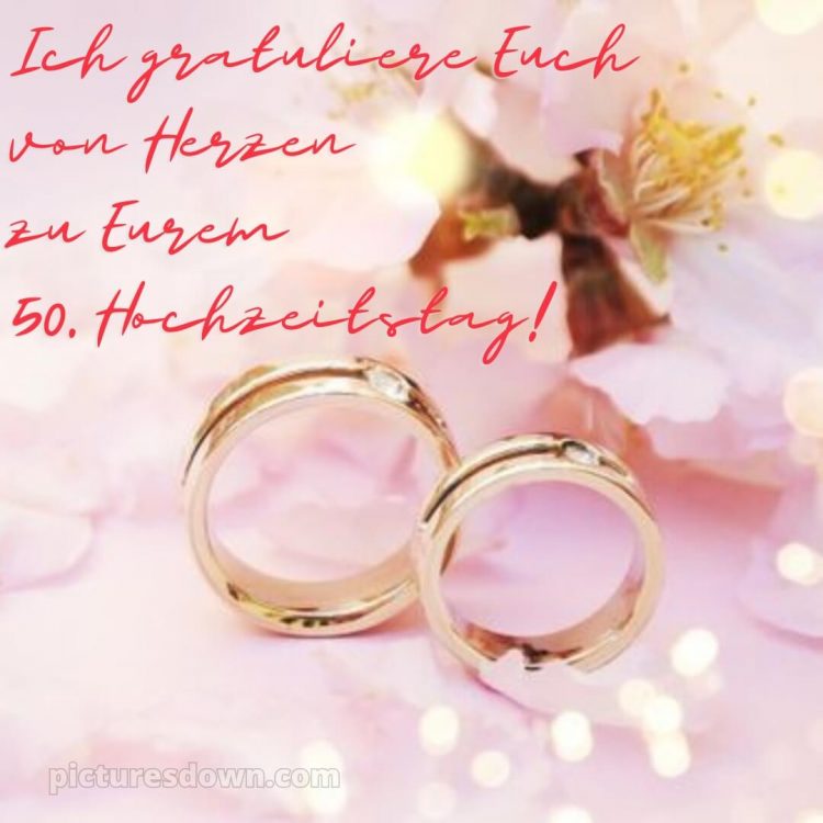 Goldene hochzeit glückwünsche kurz bild Ringe kostenlos