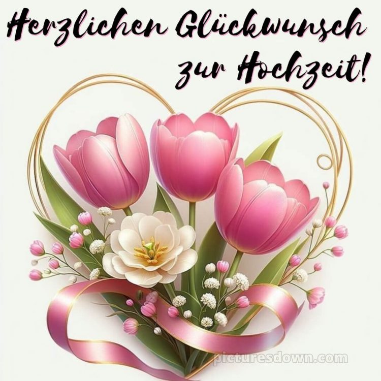 Hochzeit glückwünsche kurz bild Tulpen kostenlos