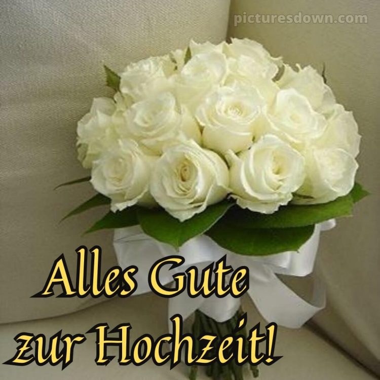 Hochzeit glückwünsche kurz bild weiße Rosen kostenlos