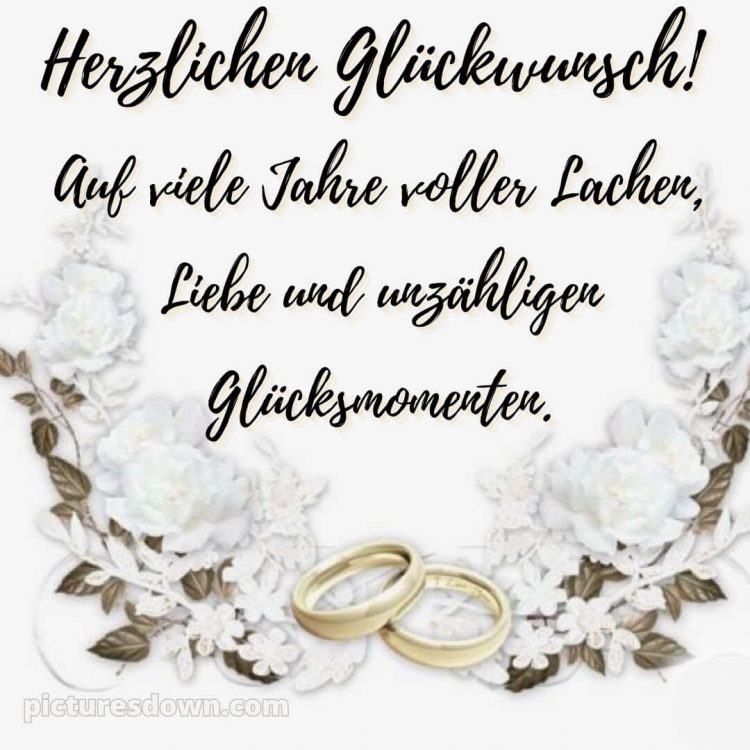 Hochzeit glückwünsche kurz bild Ringe kostenlos