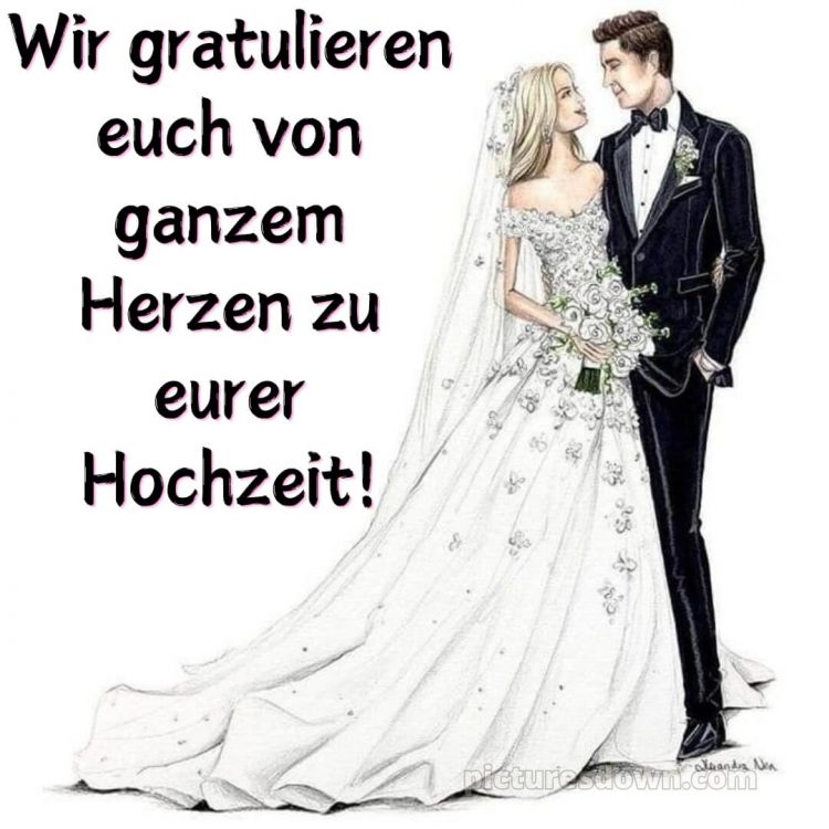 Hochzeitskarte originelle glückwünsche zur hochzeit bild Frischvermählte kostenlos