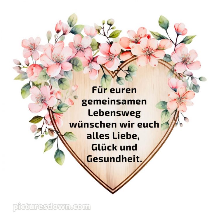 Modern glückwünsche zur hochzeit bilder bild rosa Blumen kostenlos