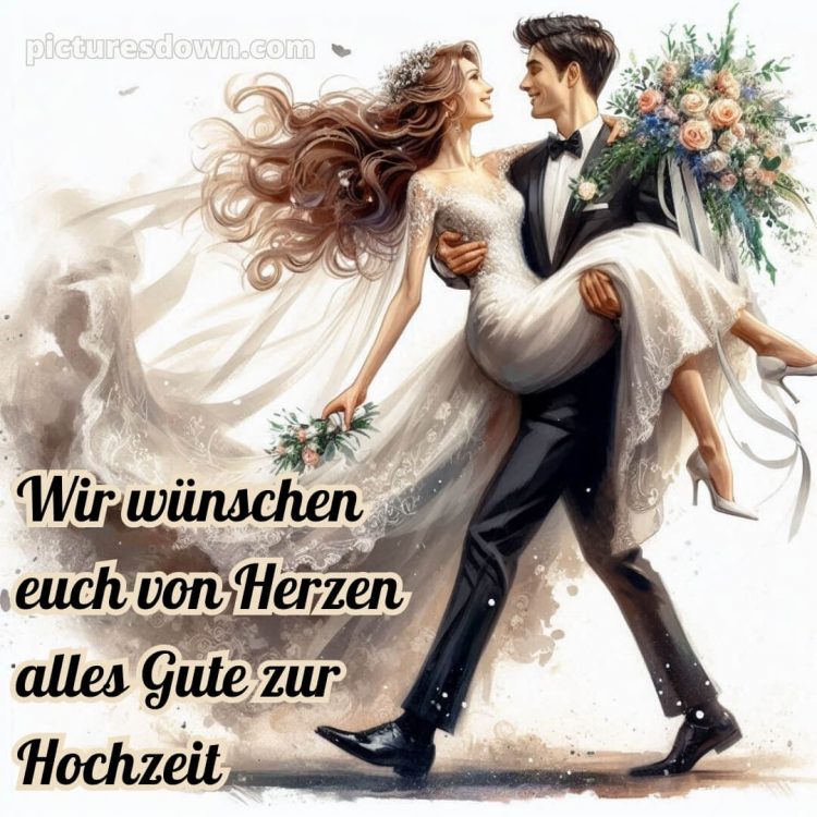 Modern glückwünsche zur hochzeit bilder bild Frischvermählte kostenlos