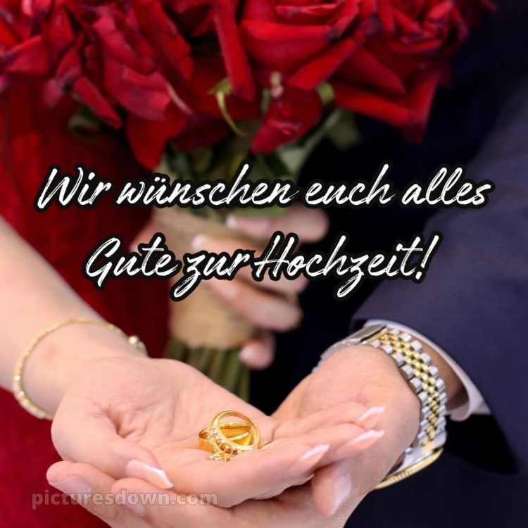 Modern glückwünsche zur hochzeit bilder bild rote Rosen kostenlos