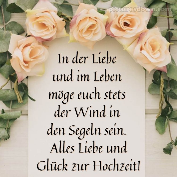 Originelle glückwünsche zur hochzeit kurz bild Rosen kostenlos