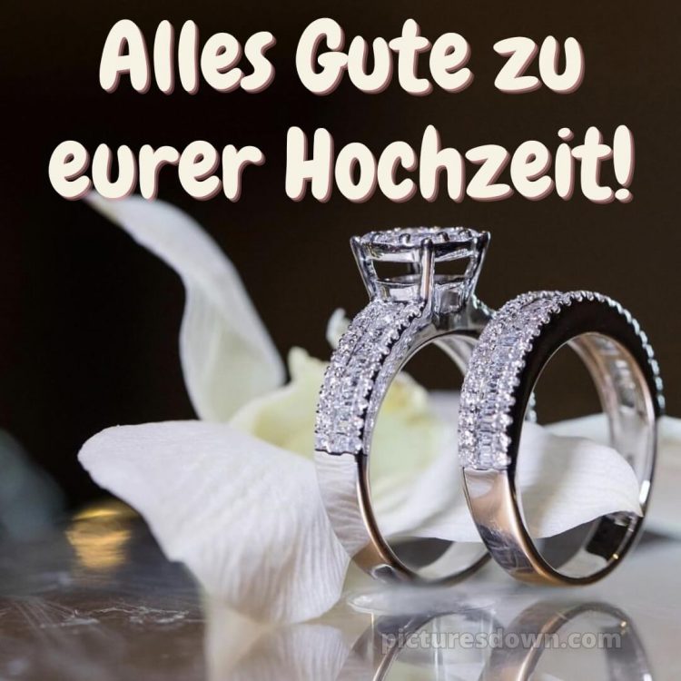 Persönlich glückwünsche zur hochzeit bild zwei Ringe kostenlos