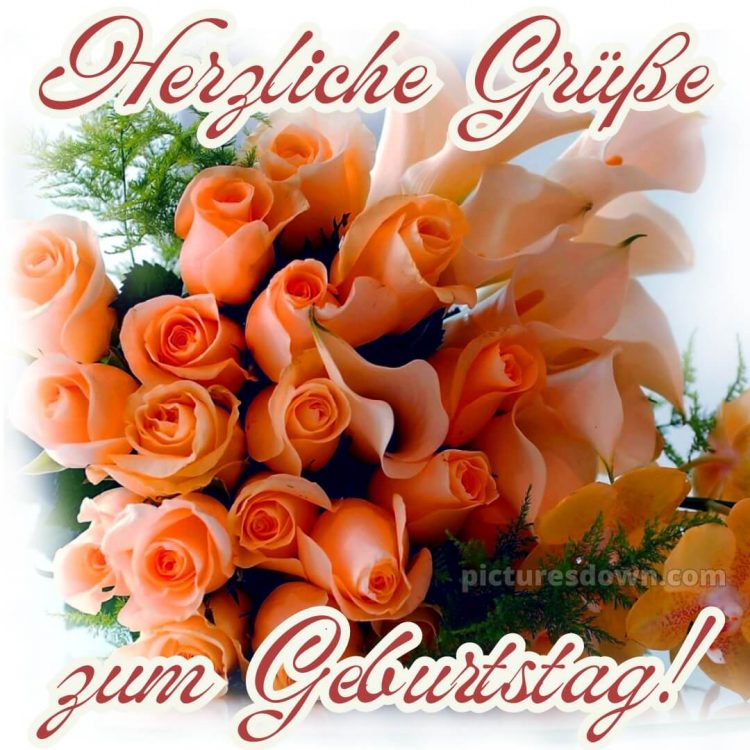 Glückwünsche zum geburtstag whatsapp bild Blumenstrauß kostenlos