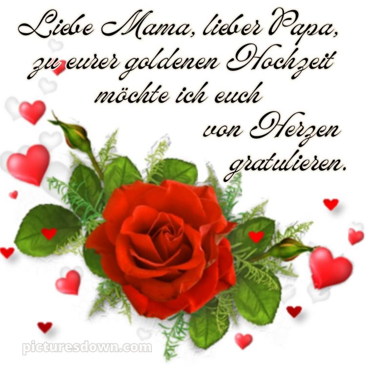 Glückwünsche zur goldenen hochzeit der eltern bild Herzen kostenlos