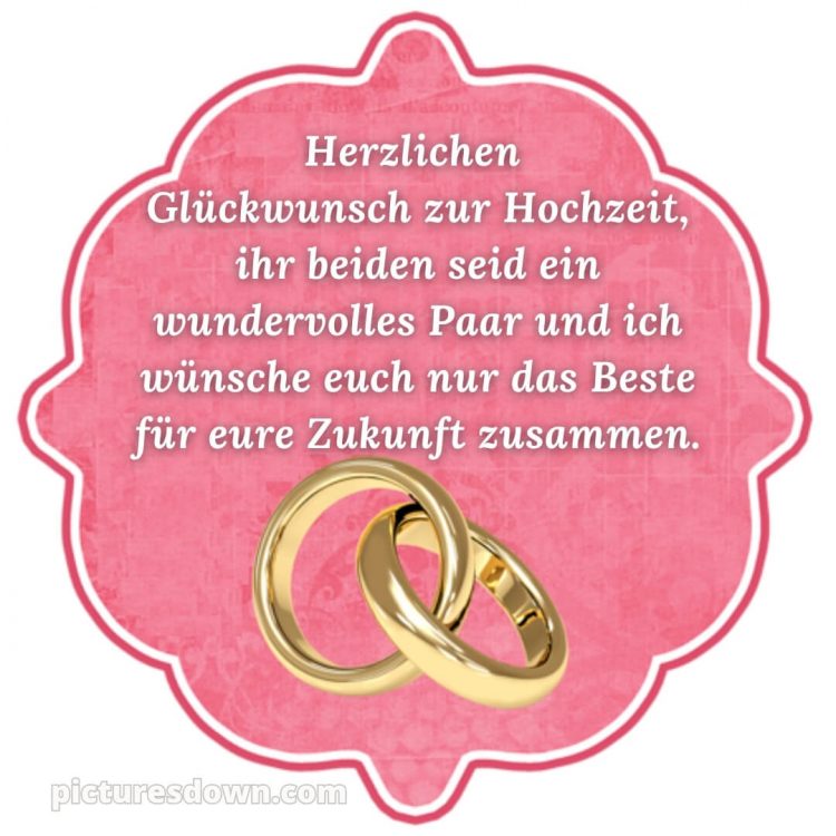 Glückwünsche zur hochzeit für tochter und schwiegersohn bild zwei Ringe kostenlos