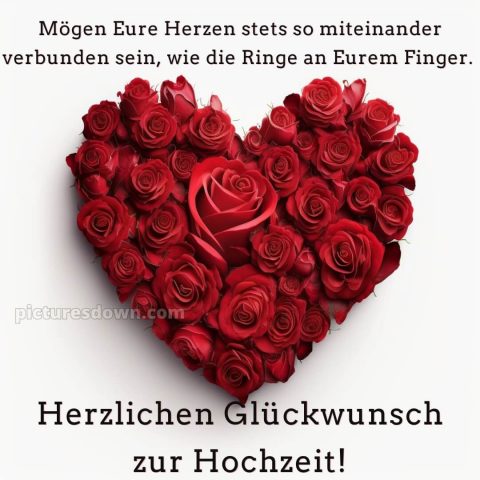 Glückwünsche zur hochzeit nach langer beziehung bild Rosenherz kostenlos