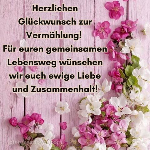 Glückwünsche zur hochzeit nach langer beziehung bild lila Blumen kostenlos