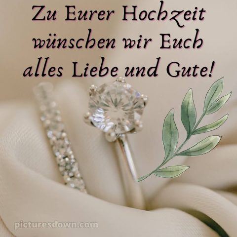 Glückwünsche zur hochzeit whatsapp bild zwei Ringe kostenlos