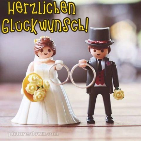 Lustige glückwünsche zur hochzeit bild Braut und Bräutigam kostenlos