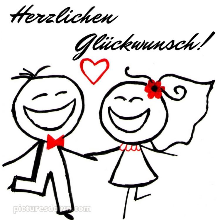 Lustige glückwünsche zur hochzeit bild Ehepaar kostenlos