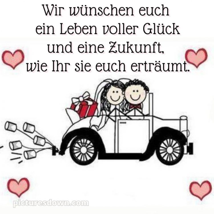 Lustige glückwünsche zur hochzeit bild Auto kostenlos