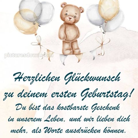 Whatsapp glückwünsche zum 1. geburtstag bild Karte kostenlos