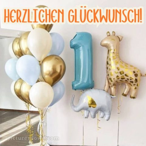 Whatsapp glückwünsche zum 1. geburtstag bild Luftballons kostenlos