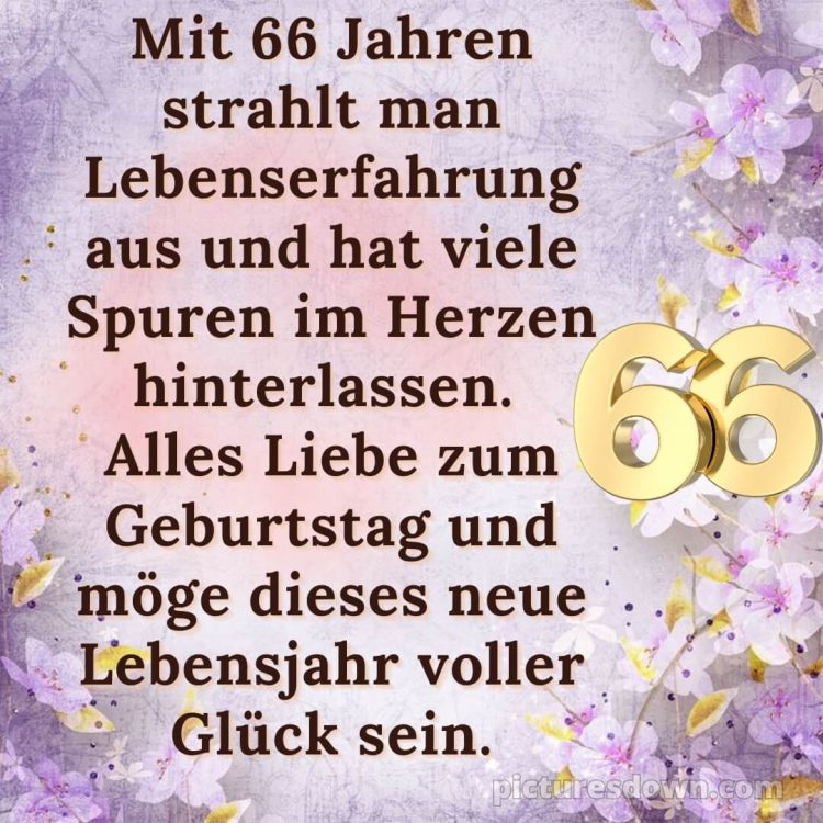 Whatsapp glückwünsche zum 66. geburtstag bild Wunsch kostenlos