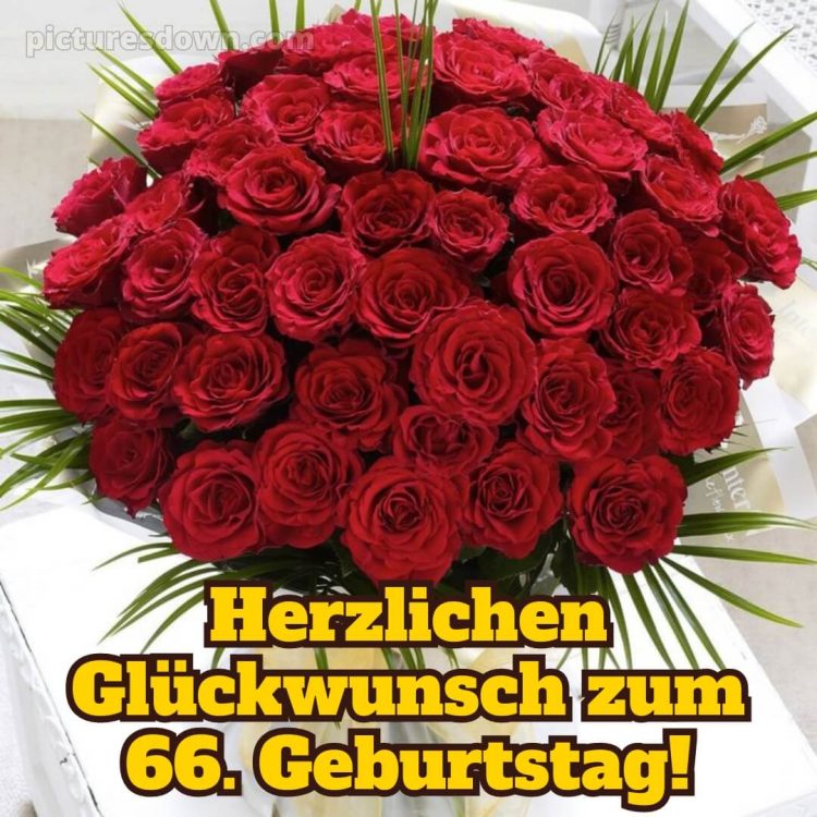 Whatsapp glückwünsche zum 66. geburtstag bild großer Blumenstrauß kostenlos