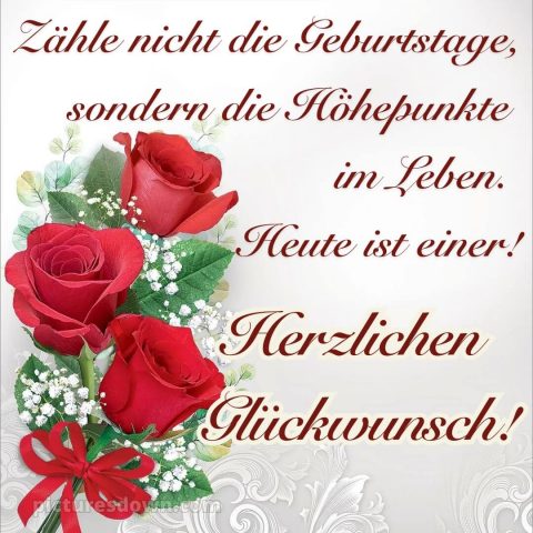 Whatsapp glückwünsche zum geburtstag bild drei Rosen kostenlos