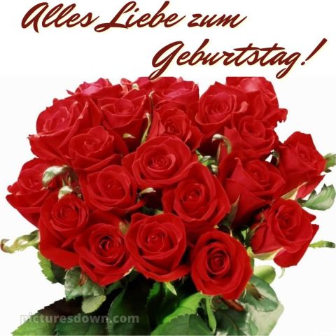 Whatsapp glückwünsche zum geburtstag bild Blumenstrauß kostenlos