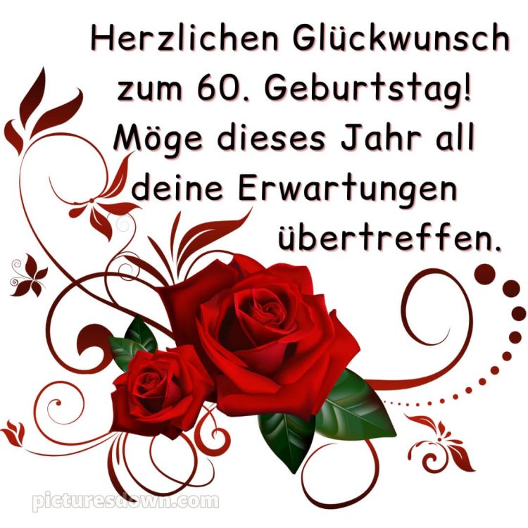 Whatsapp originelle herzlich glückwünsche zum 60 geburtstag bild Karte kostenlos