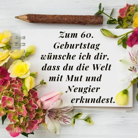 Whatsapp originelle herzlich glückwünsche zum 60 geburtstag bild Notizblock kostenlos