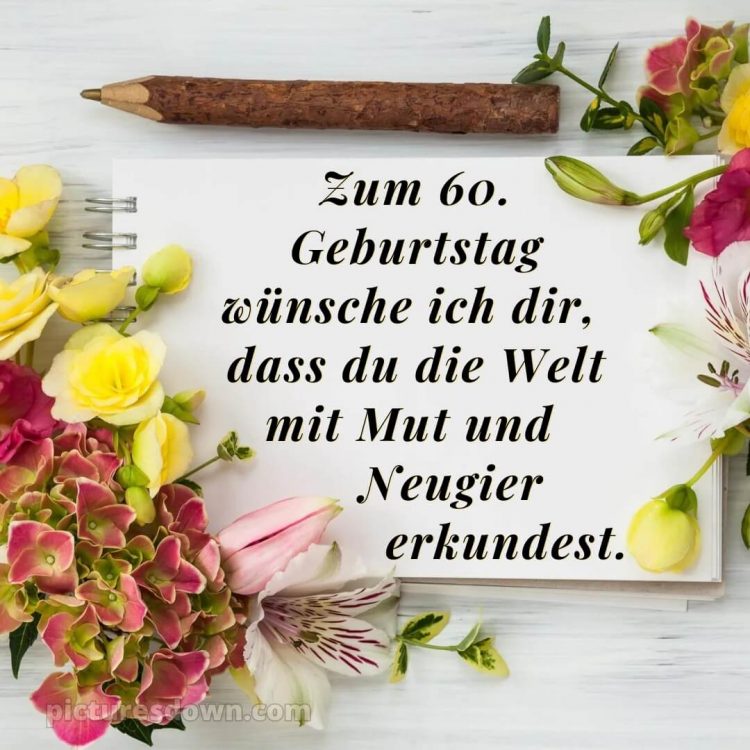 Whatsapp originelle herzlich glückwünsche zum 60 geburtstag bild Notizblock kostenlos