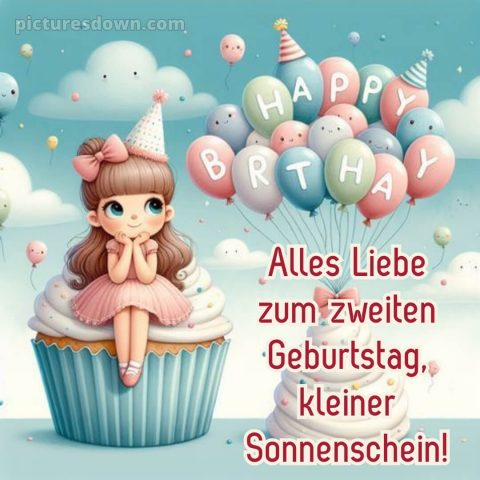 Glückwünsche zum 2 geburtstag whatsapp bild Mädchen kostenlos