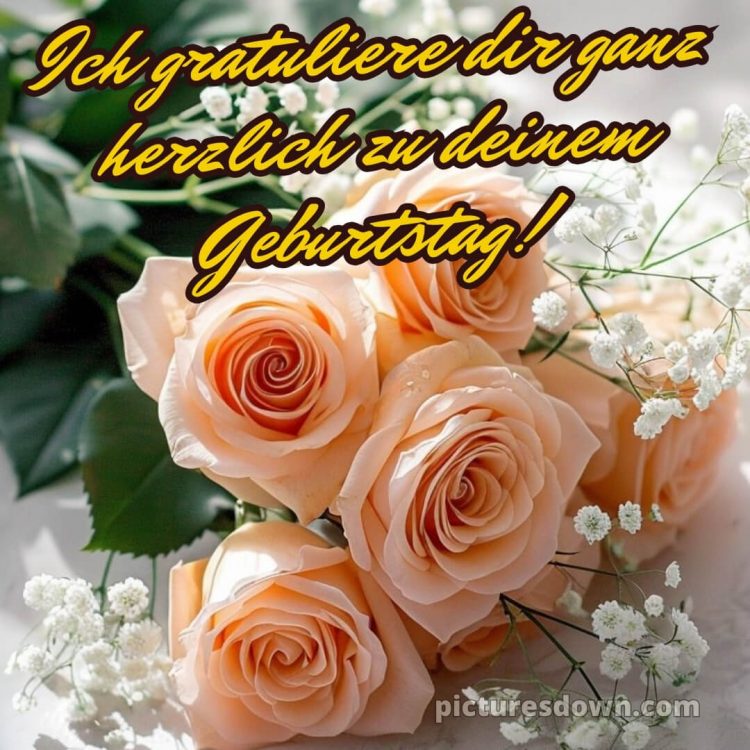 Glückwünsche zum geburtstag kostenlos für whatsapp bild Rosen kostenlos