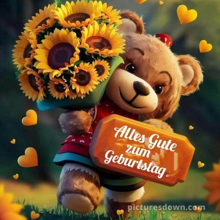 Glückwünsche zum geburtstag mann whatsapp bild Teddybär kostenlos
