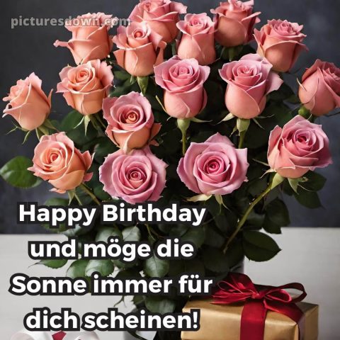 Glückwünsche zum geburtstag whatsapp kostenlos bild Blumenstrauß kostenlos