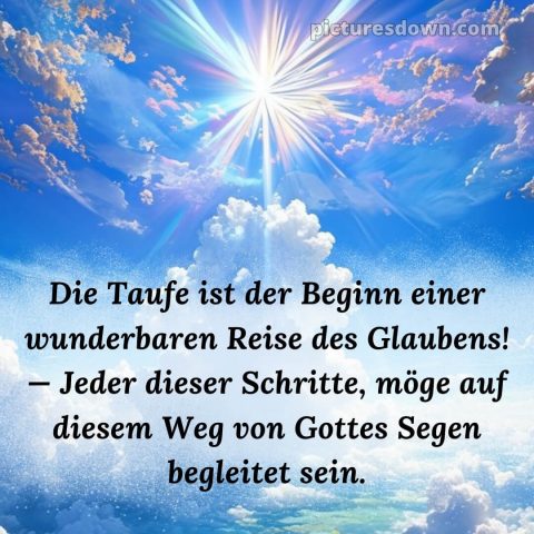 Glückwünsche zur Taufe bild Himmel kostenlos