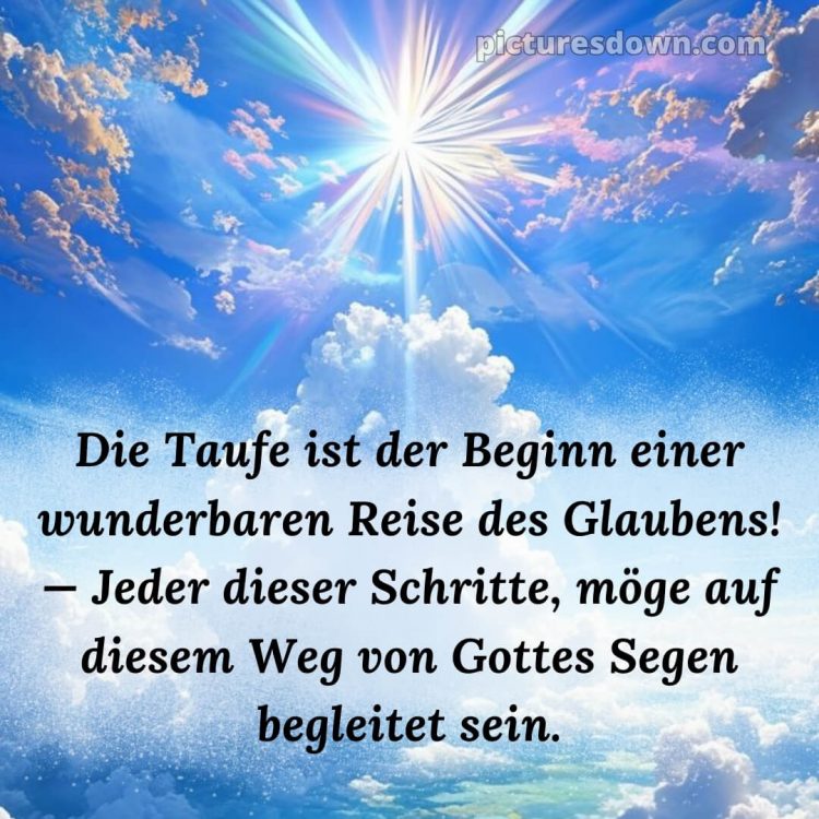 Glückwünsche zur Taufe bild Himmel kostenlos