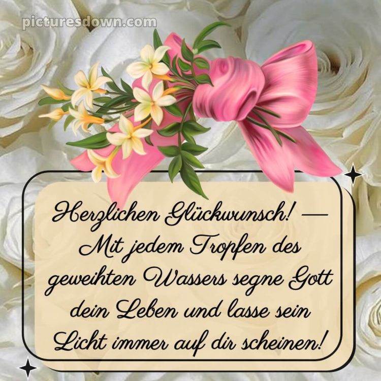 Glückwünsche zur Taufe bild Rosen kostenlos