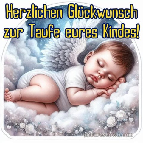 Glückwünsche zur Taufe bild Engel kostenlos