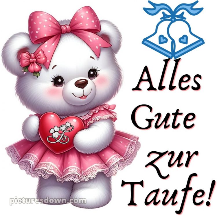 Glückwünsche zur Taufe bild Eisbär kostenlos