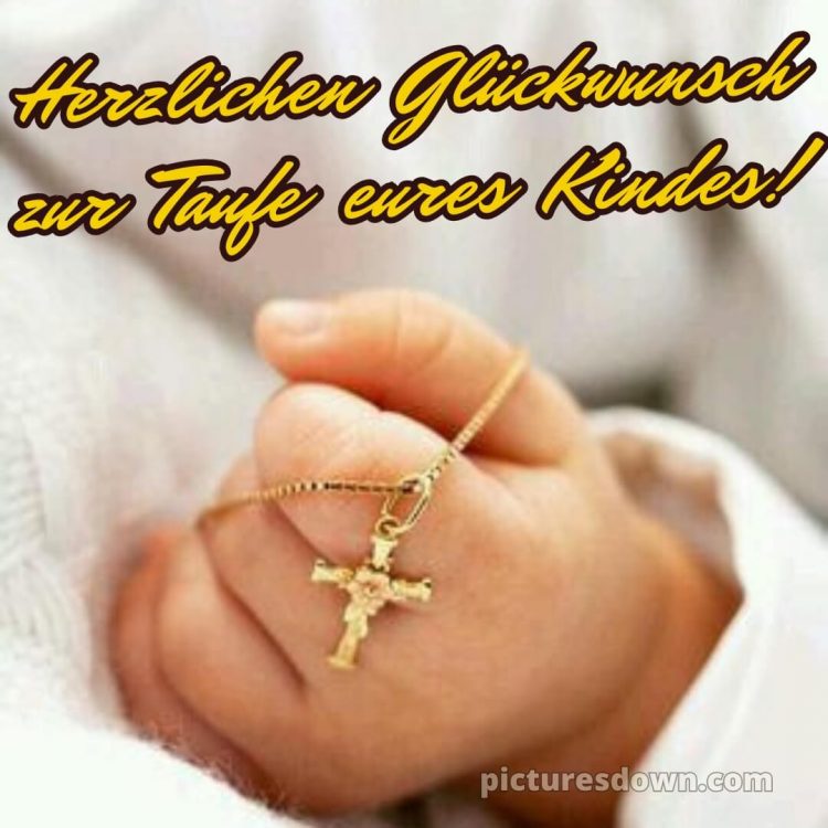 Glückwünsche zur Taufe bild Kreuz kostenlos