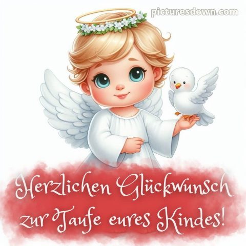 Glückwünsche zur Taufe bild Taube kostenlos