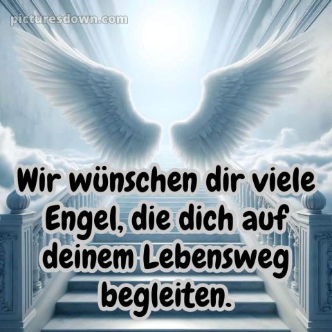 Glückwünsche zur Taufe bild Flügel kostenlos