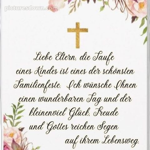 Glückwünsche zur Taufe an die Eltern bild Blumen kostenlos