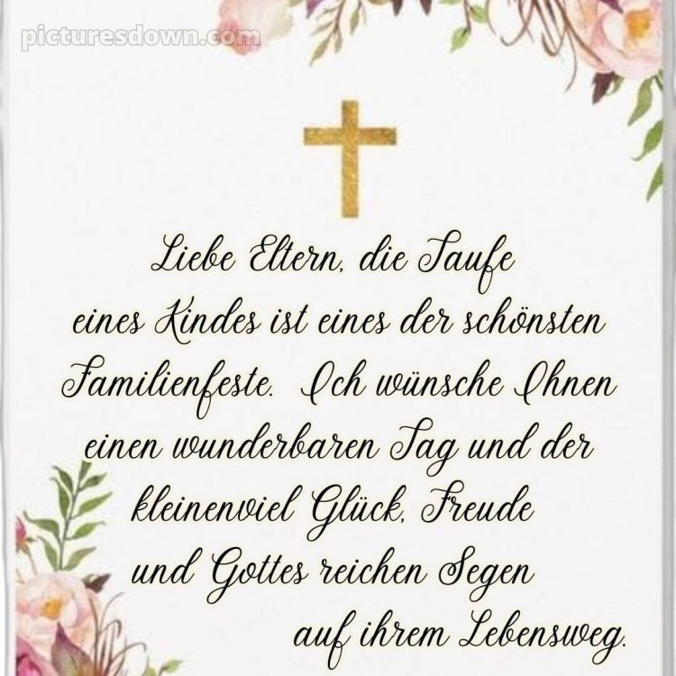 Glückwünsche zur Taufe an die Eltern bild Blumen kostenlos