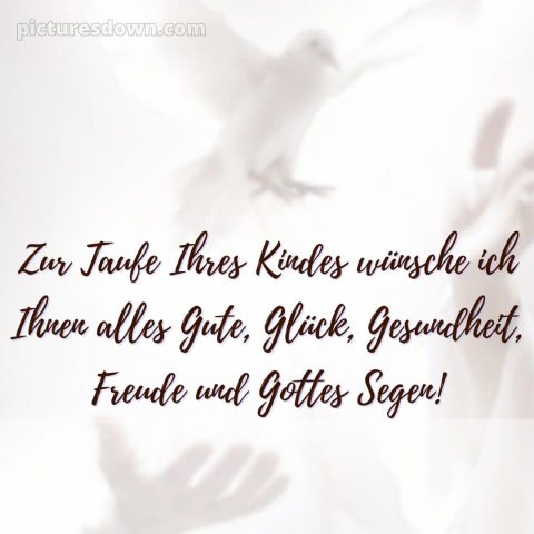 Glückwünsche zur Taufe an die Eltern bild Hand kostenlos