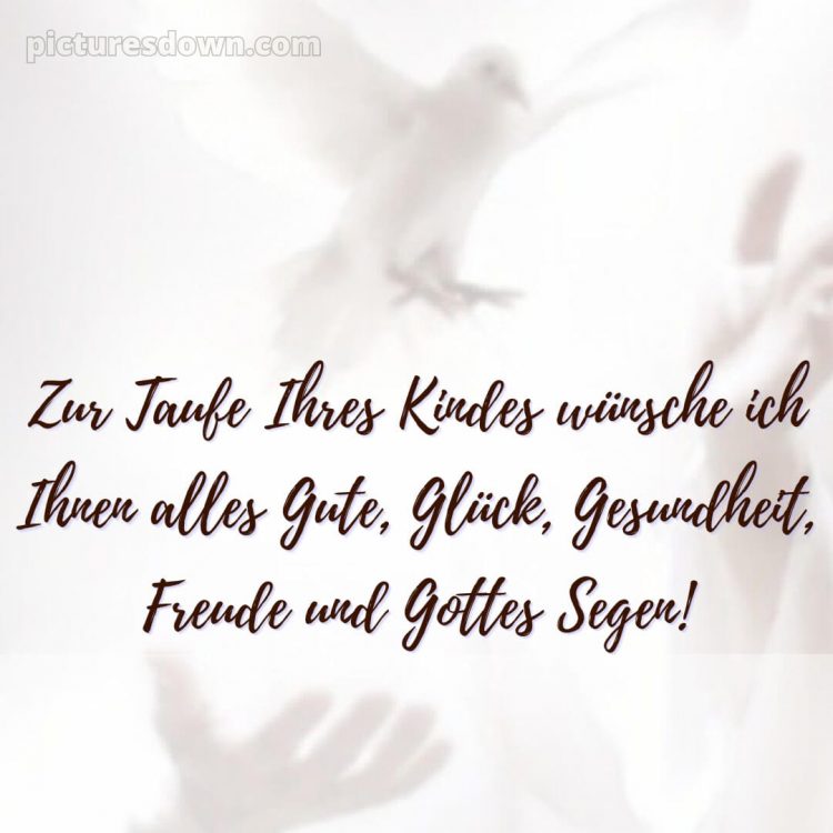 Glückwünsche zur Taufe an die Eltern bild Hand kostenlos