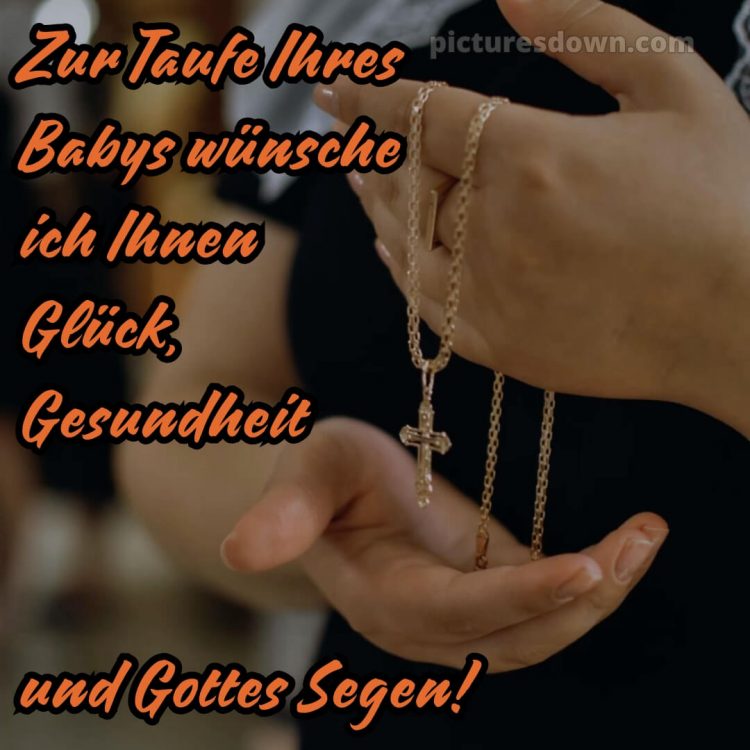 Glückwünsche zur Taufe an die Eltern bild Kreuz kostenlos