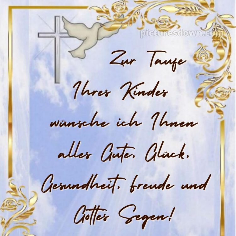 Glückwünsche zur Taufe an die Eltern bild Karte kostenlos